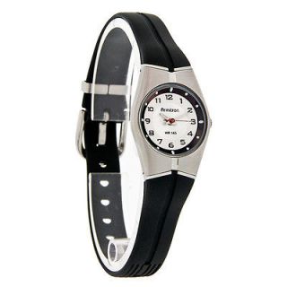Armitron Ladies Mini Thin Sport Black Rubber Band Quartz Watch 25/6355