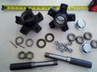TRAILER AXLE KIT 2,000 lbs, 5 on4.5 Idler Hubs Round Spindles   FREE 