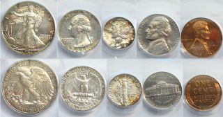 Coins & Paper Money  Coins US  Proof Sets  1936 42