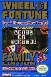 Wheel of Fortune Family Edition Nintendo, 1990