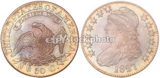 Half Dollar, 1827, Capped Bust