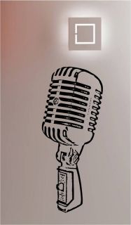stunning old style microphone wall art sticker vinyl  15 63 