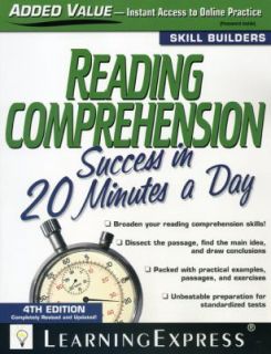 Reading Comprehension Success in 20 Minutes a Day by LearningExpress 
