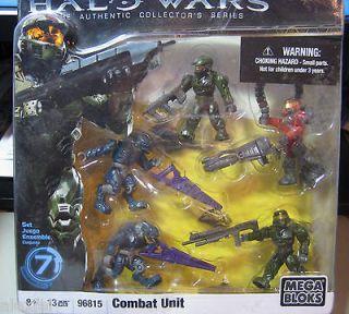 Halo Wars Mega Bloks Exclusive Set 96815 Combat Unit 5 FIGURES,USNC 