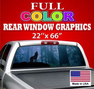 CAR TRUCK Rear Window GraphicVinyl Decal Tint Sign   Wolf Dodge Ford 
