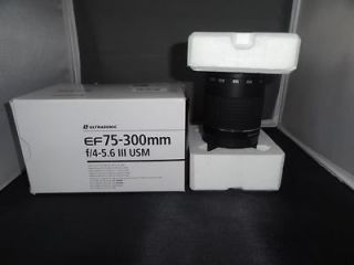 Canon EF 75   300mm f/4 5.6 III USM lens 75 300 mm Ultrasonic