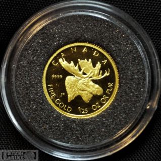 2004 canada 50 cents 1 25 ounce pure gold moose
