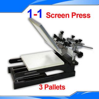 color screen printing machine 3 pallets fine adjust from