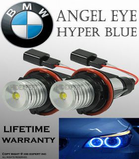 BMW E39 E53 E60 E61 E63 E64 E65 E66 E87 BLUE LED Angel Eyes Halo Bulbs 