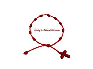 knotted rosary bracelet red great guarantee  2