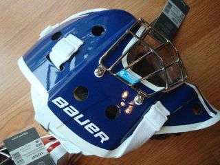 Bauer NME 3 Vintage Hockey Goalie Mask Design Goal Helmet Red Blue 