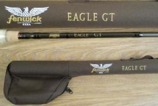 Fenwick Eagle GT Fly Rod 86 2 pc #5 line Cordura Case with reel 