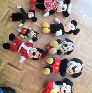 Lot If 8 Vintage Mickey & MInnie Mouse Dolls 1950s? Applause 