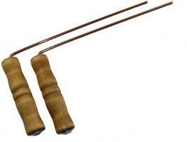 copper dowsing rods with wooden handles instructions 