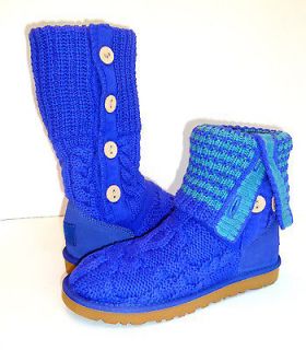 NEW Ugg Australia Boots Leland Blue/Green Great Knit Light Size 9 US 