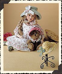 Boyds Porcelain Dolls #4944 AMANDA & MILLIETHE HAT SHOPPE, Mint/Box 