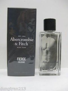 FIERCE by ABERCROMBIE & FITCH 3.4 oz EAU DE COLOGNE SPRAY A&F MEN 