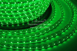 150 Feet Green 120 Volt LED SMD3528 Strip Rope Light  Waterproof