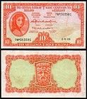 1968 CENTRAL BANK of IRELAND 10/  LADY LAVERY BANKNOTE * 78P 063581 *