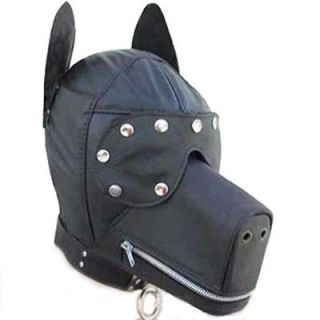 lock gothic pu leather blindfold dog hood restraint 270 from
