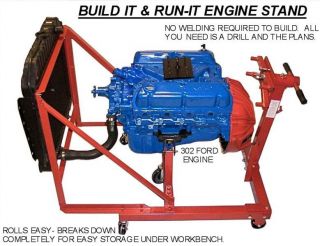ford 302 5 0 chevy chrysler engine test stand plans