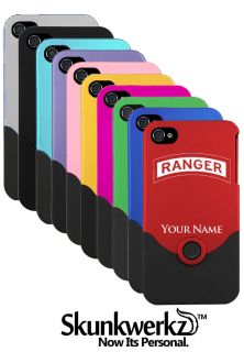 Personalized Engraved iPhone 4 4G 4S Case/Cover   ARMY RANGER TAB 