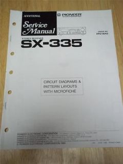 Pioneer Service Manual~SX 335 Receiver~Original~Repair~w/fiche