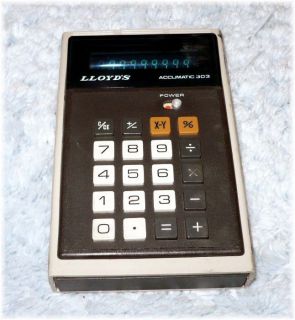 Nostalgia, LLOYDS ACCUMATIC 303, Electronic Calculator from the 70s