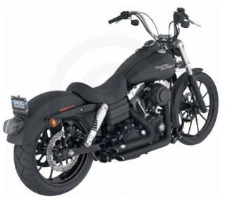 Vance & Hines BLACK SHORTSHOTS STAGGERED for 06 11 DYNA, PART # 1800 