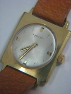 very elegant felca 344 gold plated thin watch swiss from