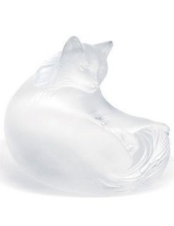 Lalique Crystal (Free Worldwide Shipping) HAPPY CAT Ref 1179500