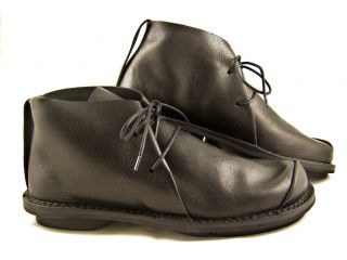 TRIPPEN Space Mens Lace Up Hand Made Ankle Boots in Black Leather