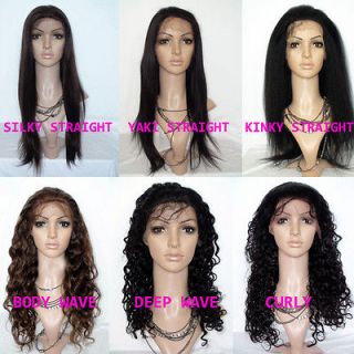 Hot Premium 18 Indian Remy Human Hair Full&Front Lace Wigs Ponytail 
