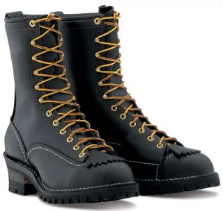 Wesco HIGHLINER Mens Stock Boots Black 9710100   100 Vibram Sole