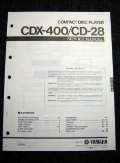 original yamaha cdx 400 cd 28 service manual time left