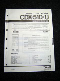 original yamaha cdx 510 u service manual time left $