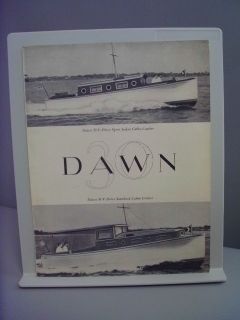 Vintage 1930 Dawn Boat Corporation 30 V Drive Cabin Cruiser 4 Page 