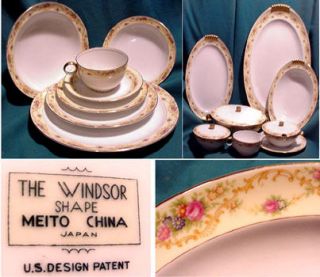 meito china windsor 22k gold trim replacements 