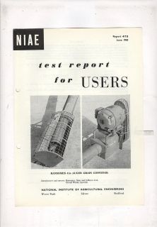 niae test report ransomes 4 auger grain conveyor 1965 from