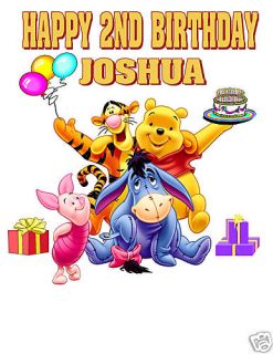 winnie the pooh personalized birthday party favor shirt time left