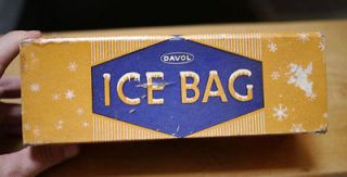   Antique WWII DAVOL Rubber Co. English Ice Bag #439 9 w/ Original Box