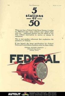 1927 federal siren for fire truck ad time left $