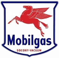 MOBILGAS MOBIL GAS OIL SOCONY VACUUM Vintage LARGE 25.5 Car Sign 