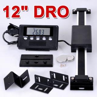 12 Digital Readout DRO Magnetic Remote LCD Bridgeport Mill Lathes 