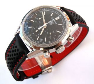 20mm TAG Heuer Motorsport Perforated Leather Strap fits Carrera, and 