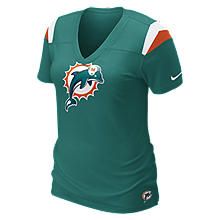 Nike Fashion V Neck NFL Dolphins Womens T Shirt 469937_427_A