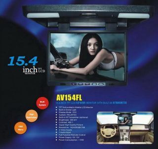 15.4 Roof mount Car TV LCD MONITOR Flip down monitor Car Video & Car 