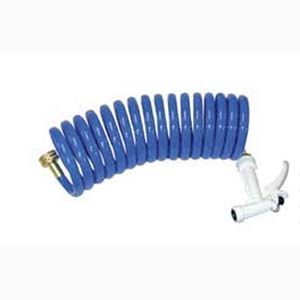 15 ft coiled wash down hose with nozzle