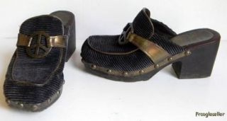 Lips Too womens Global mules clogs heels shoes 7 M black & bronze