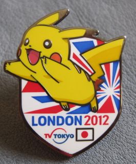 2012 London Olympic Japan Media Pin TV Tokyo Picachu